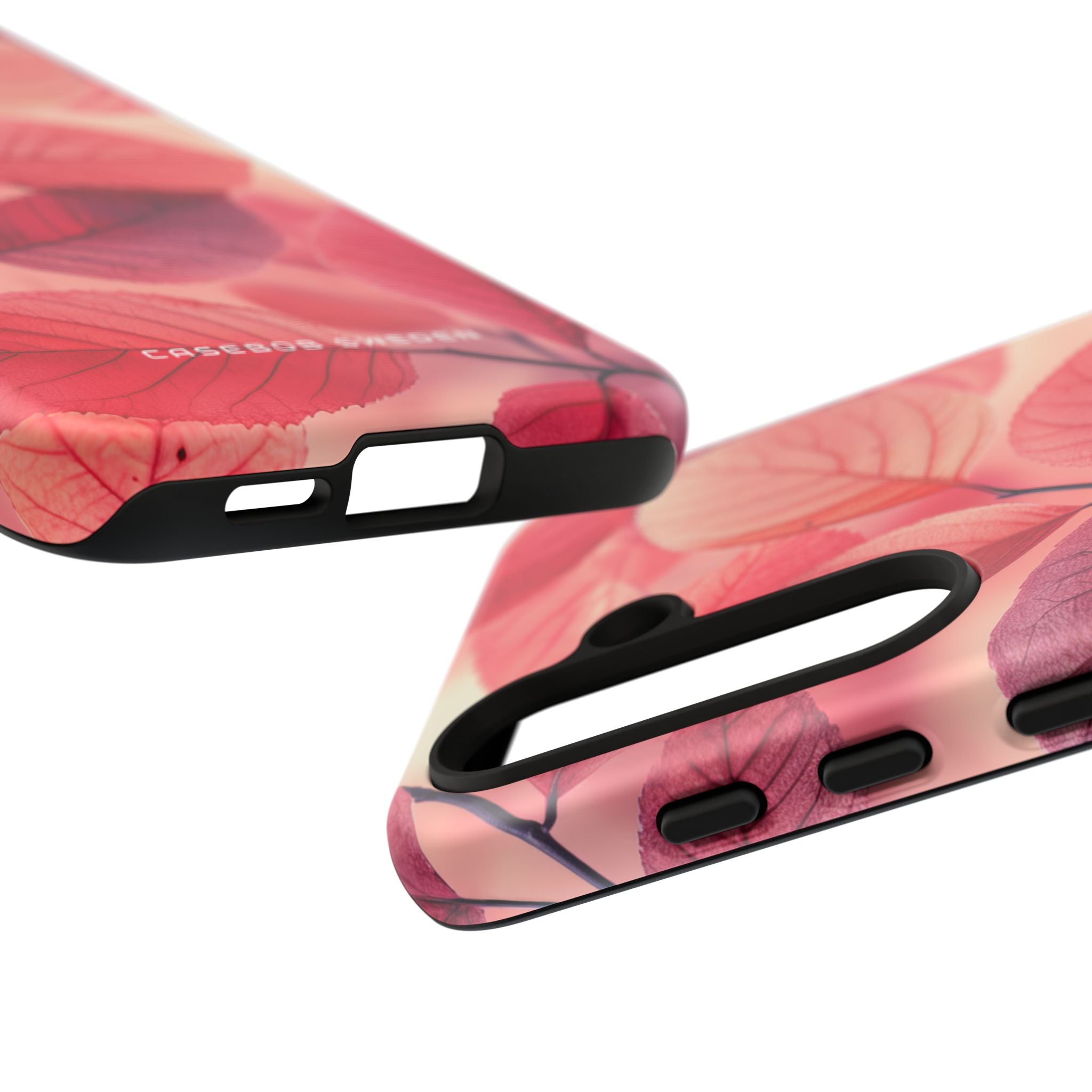 Elegant Pink Leaves Samsung S24 - Tough Phone Case