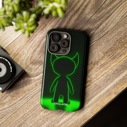 Neon Horned Glow iPhone 15 Pro Case - Tough