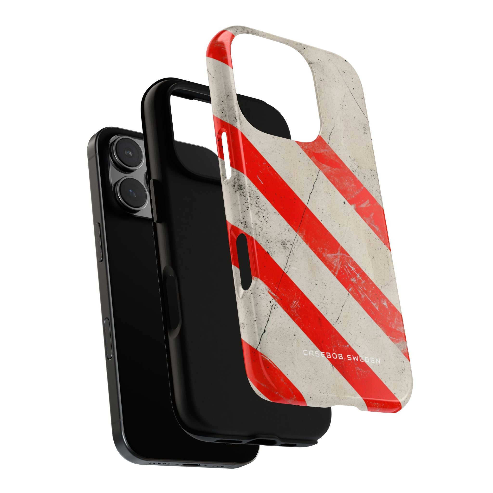 Striker Crimson Stripes iPhone 16 - Tough Phone Case