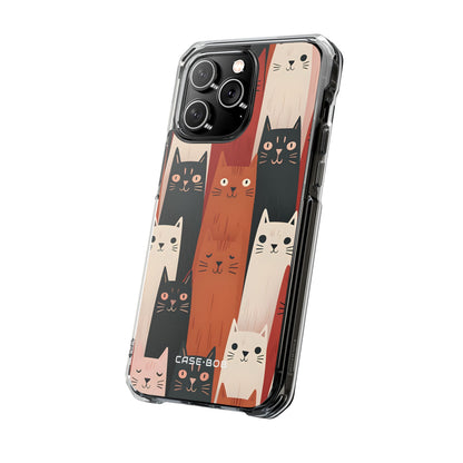 Elongated Cats Black iPhone 14 Pro Max Case - Impact