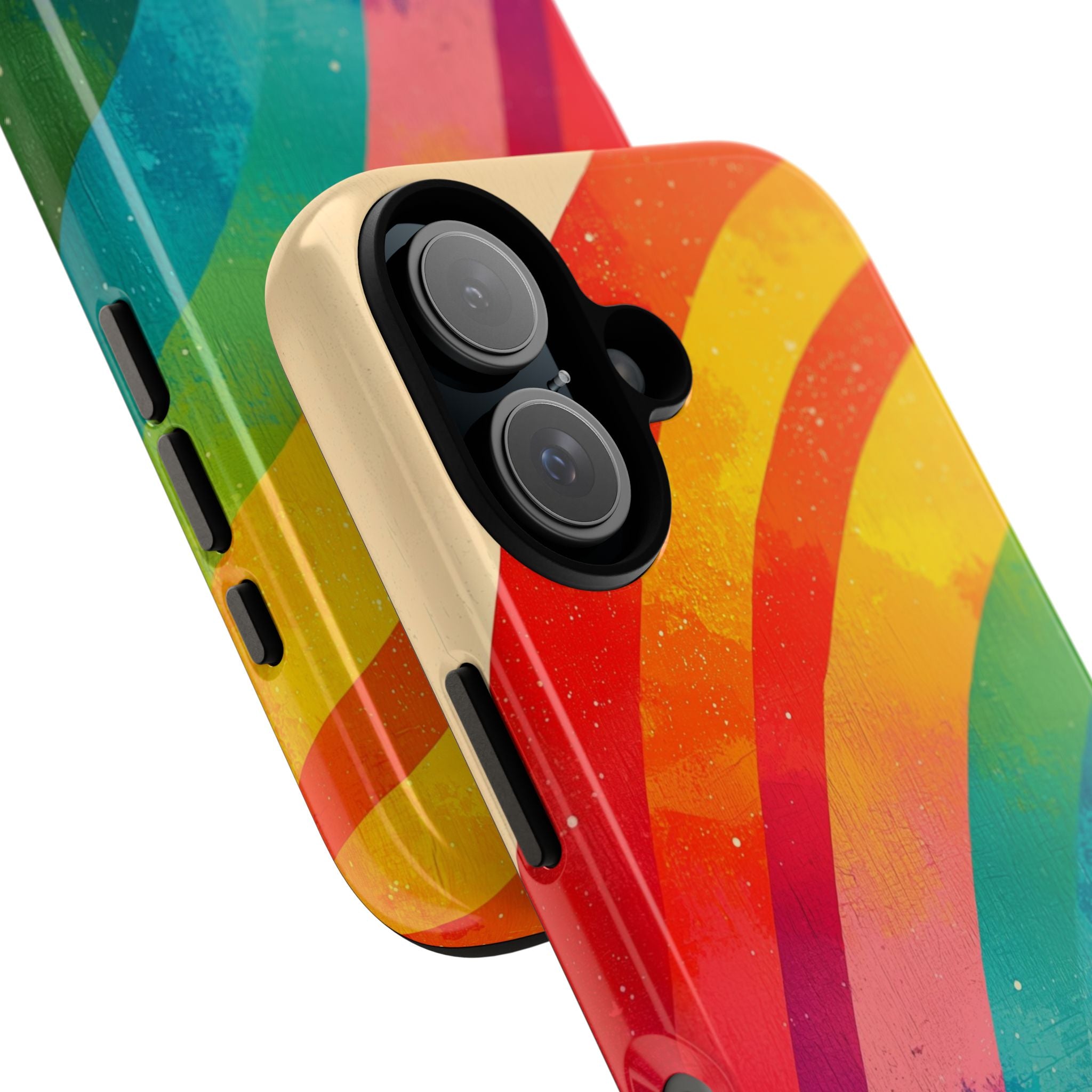 Textured Rainbow Arc iPhone 16 Plus Case - Tough