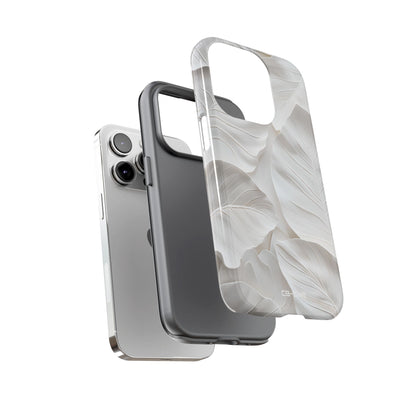Elegant Leaf Relief - iPhone Case