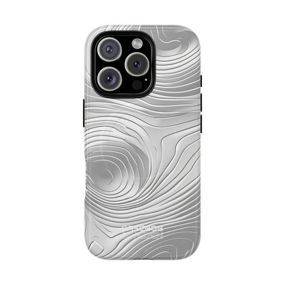Monochrome Flow Lines iPhone 16 - Tough+