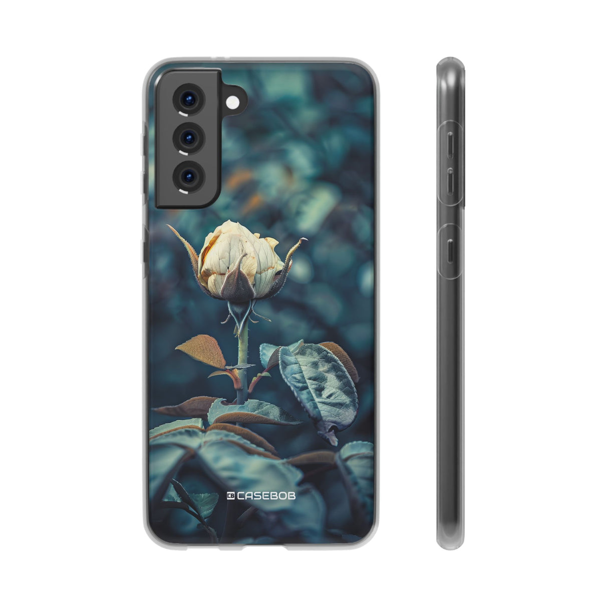 Teal Rosebud Serenade | Flexible Phone Case for Samsung Galaxy