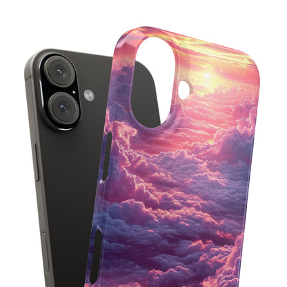 Pink Purple Clouds - Slim iPhone 16 Phone Case