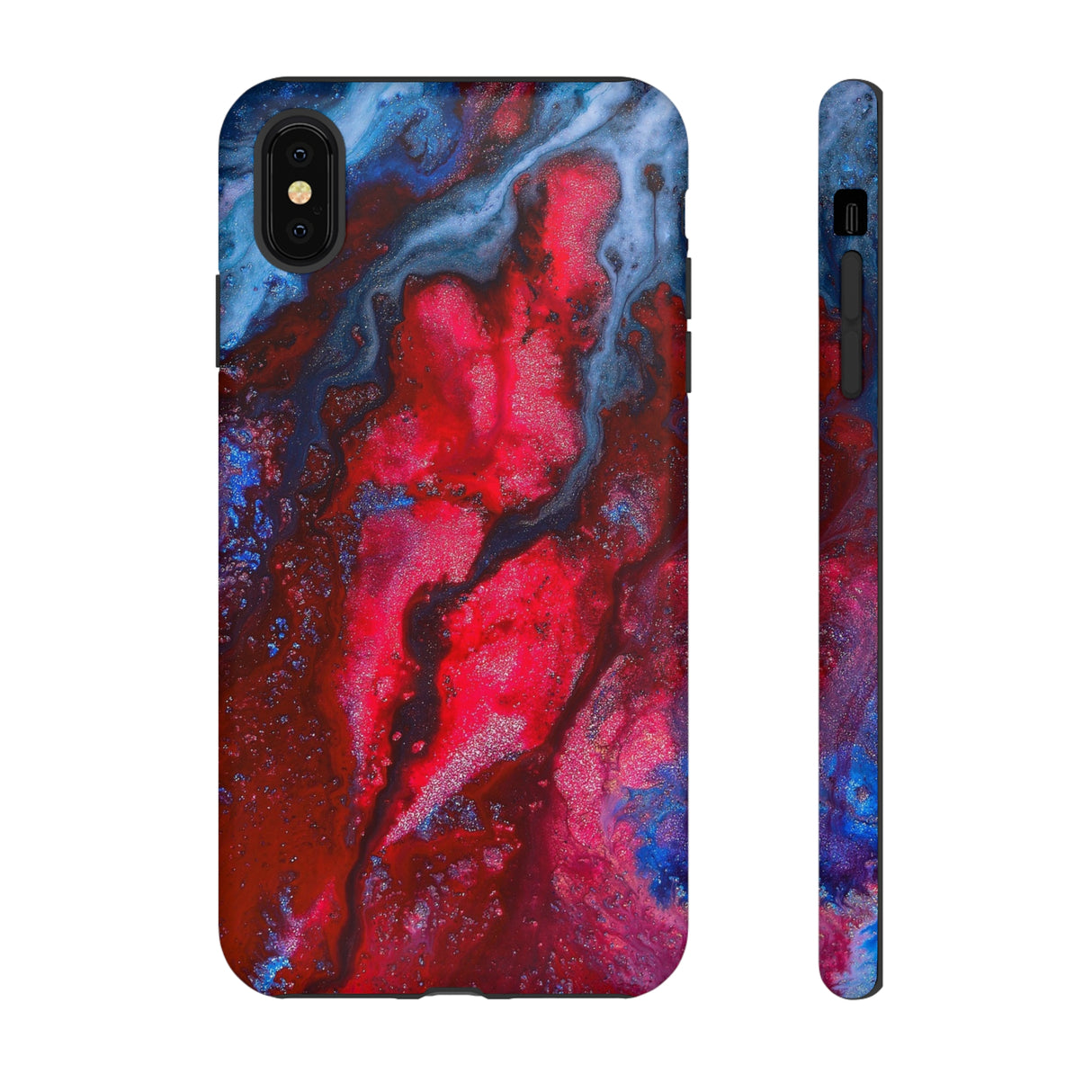 Neon Red Ink Art iPhone Case (Protective) iPhone XS MAX Matte Phone Case