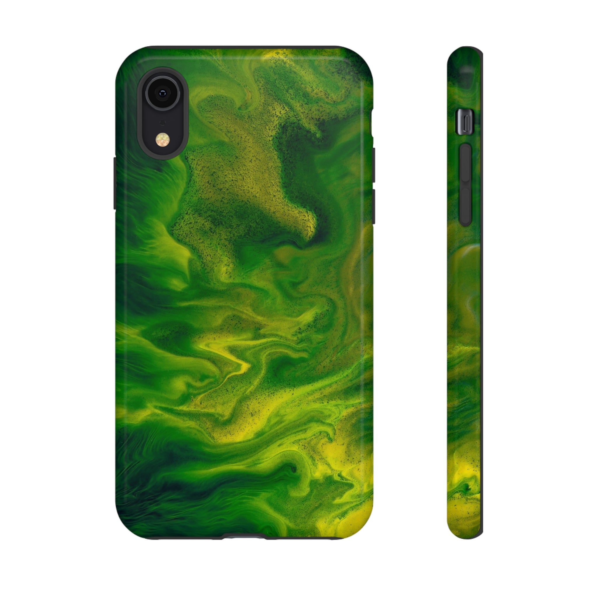 Green Smoke Ink Art iPhone Case (Protective) iPhone XR Glossy Phone Case