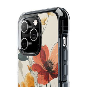 Serene Floral Harmony - Phone Case for iPhone (Clear Impact - Magnetic)