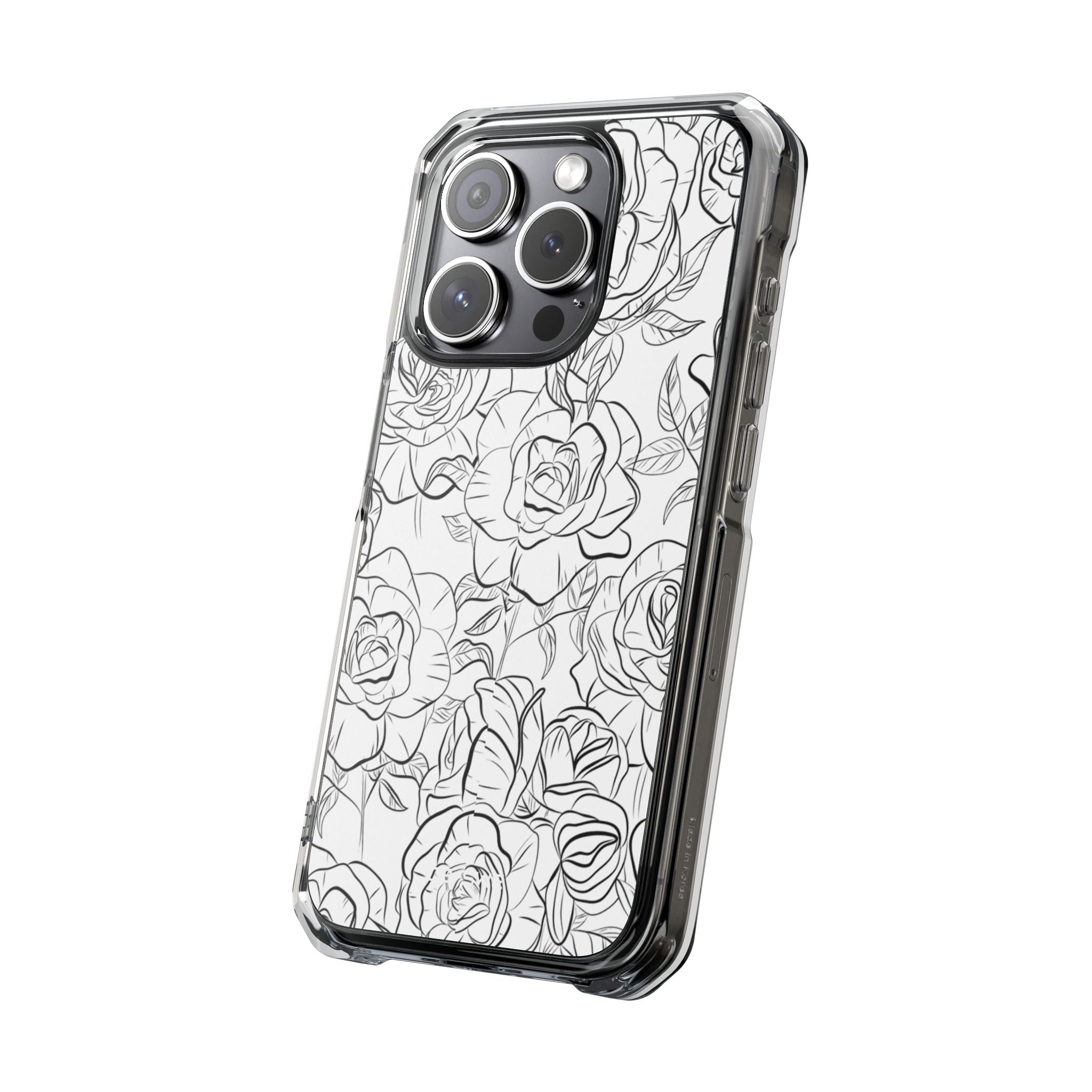 Intricate Rose Sketches iPhone Case - Impact