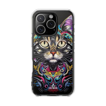 Psychedelic Cat Mirage iPhone Case - Impact