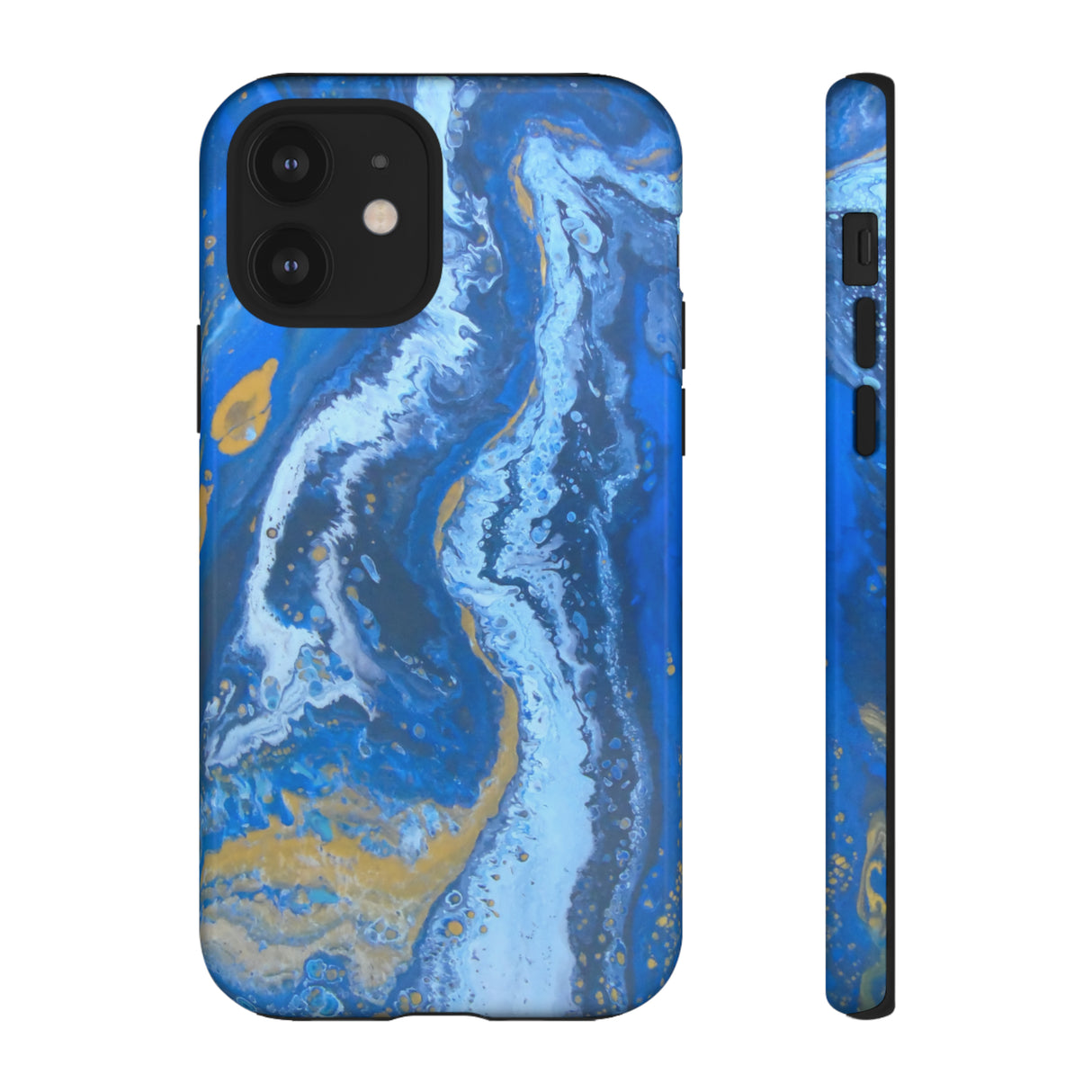 Acrylic Blue Gold - Protective Phone Case