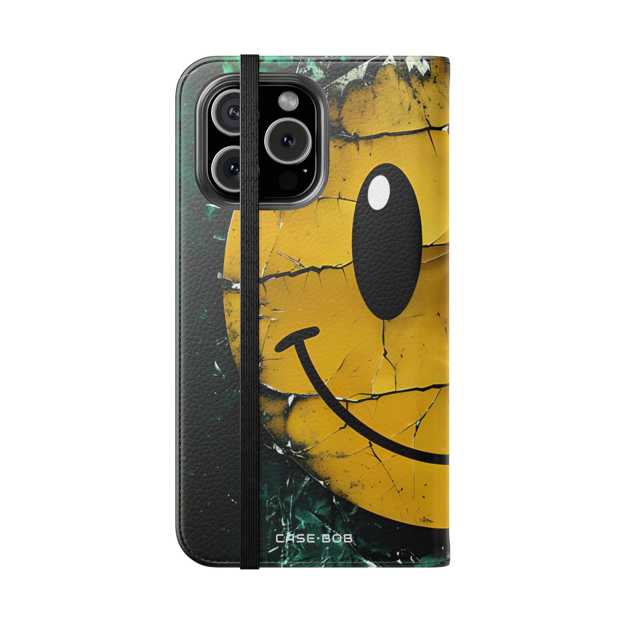 Cracked Smiley - iPhone 16 Max Case - Wallet