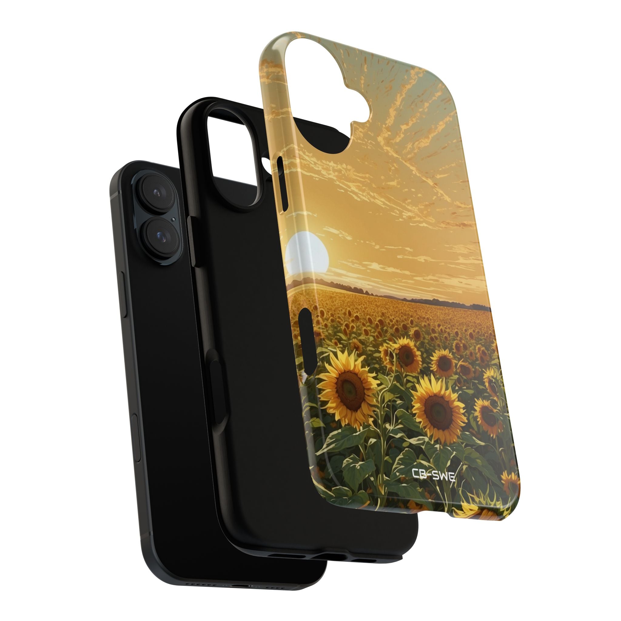 Sunflowers Embrace Sunset - iPhone Case