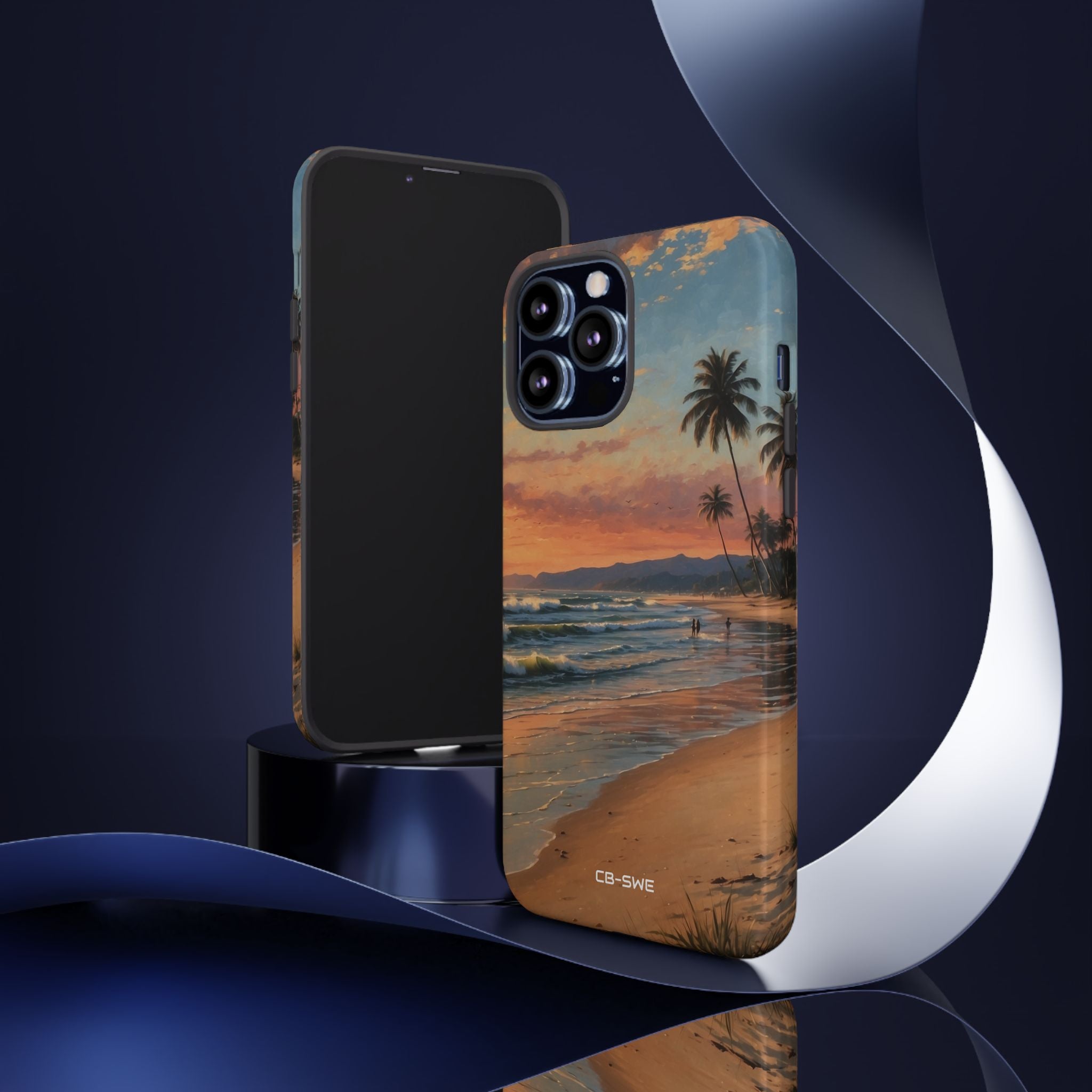 Golden Waves Embrace - iPhone Case