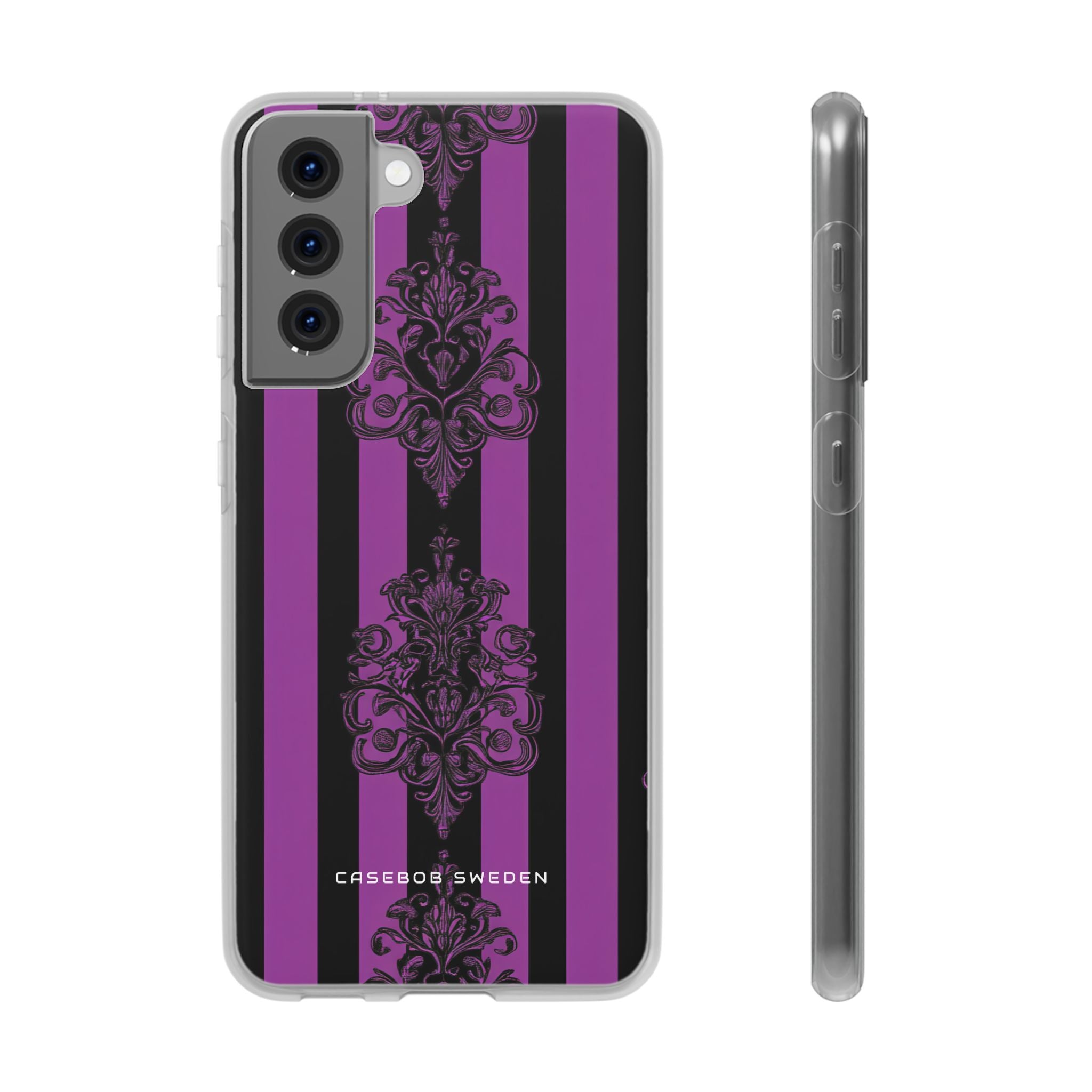 Gothic Elegance with Vertical Stripes and Ornamental Motifs Samsung S21 - Flexi Phone Case