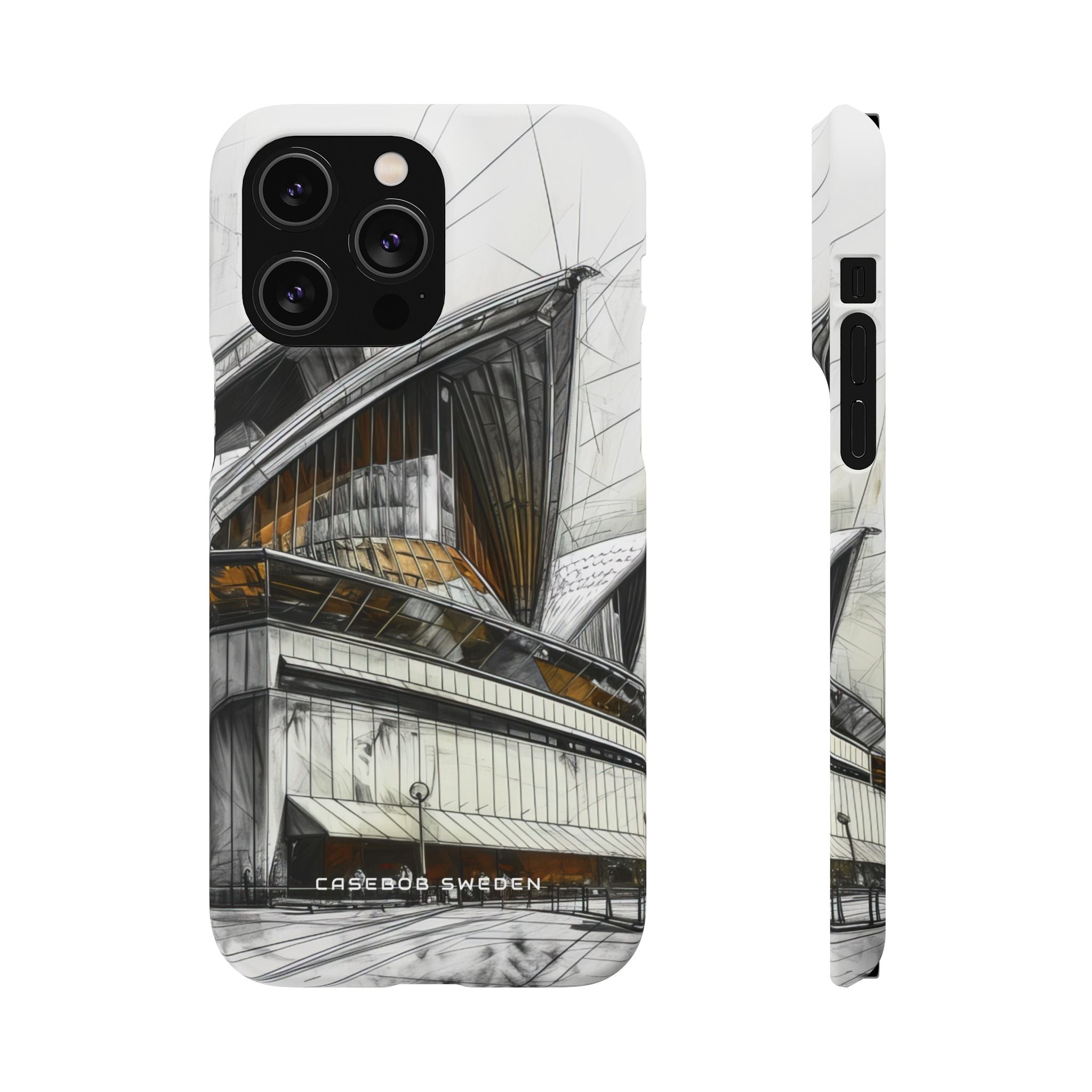 Architectural Curves in Line Formation iPhone 14 - Slim Phone Case