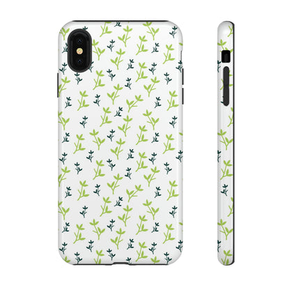 White Flower Pattern - Protective Phone Case