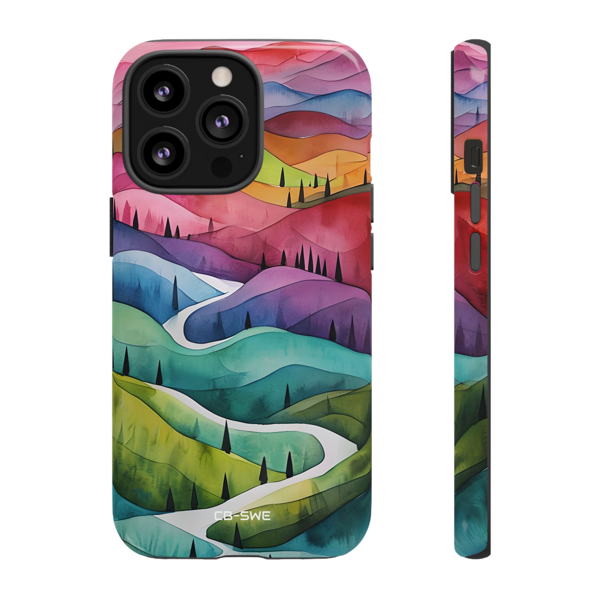 Whimsical Colorful Valleys - iPhone Case