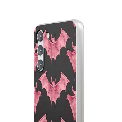 Gothic Pink Bats Aflame Samsung S23 - Flexi Phone Case