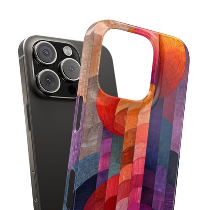 Purple Orange Abstract - Slim iPhone 16 Phone Case