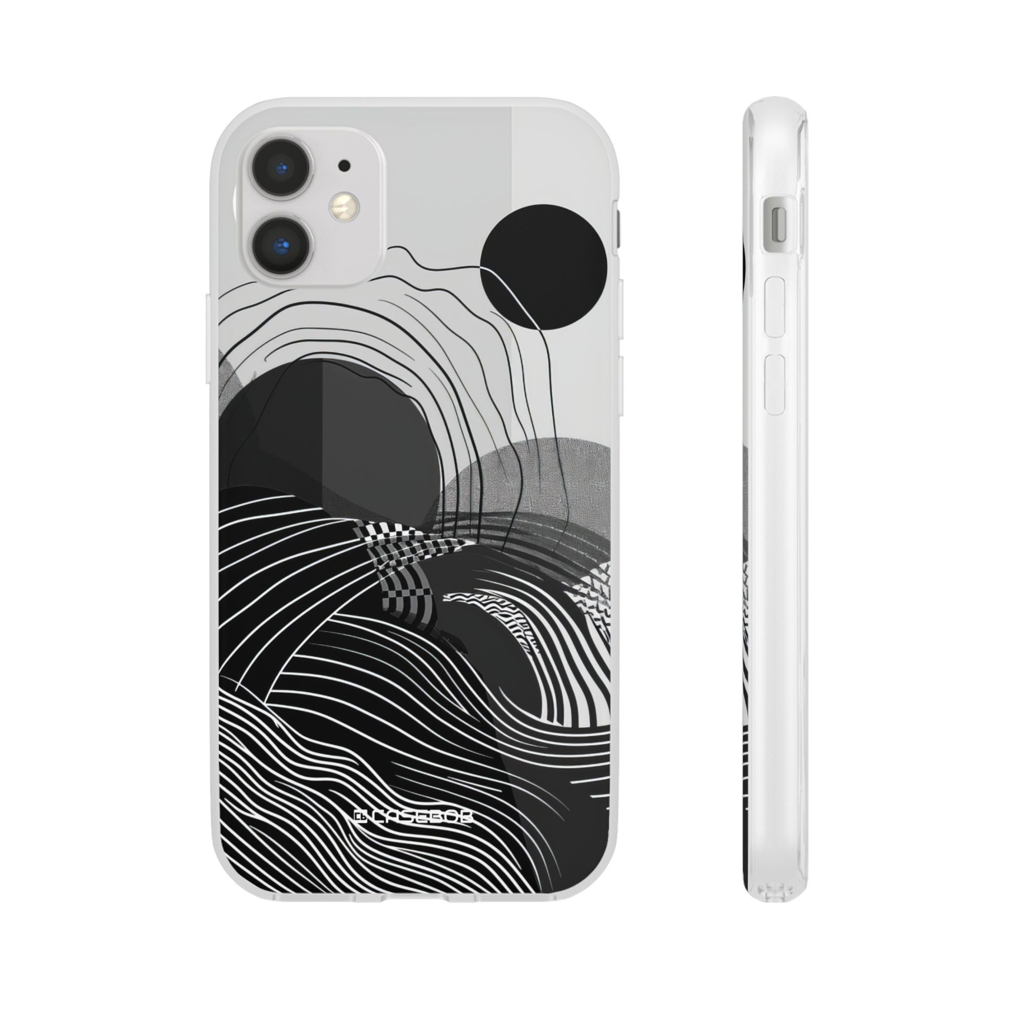 Monochrome Dynamics | Flexible Phone Case for iPhone