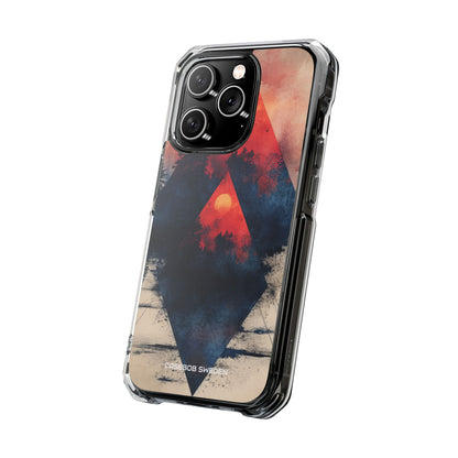 Red Sky Serenity - Clear Impact iPhone 14 Phone Case