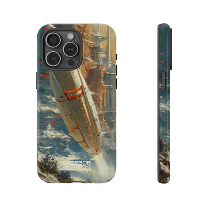 Futuristic Forest Voyage iPhone 15 - Tough