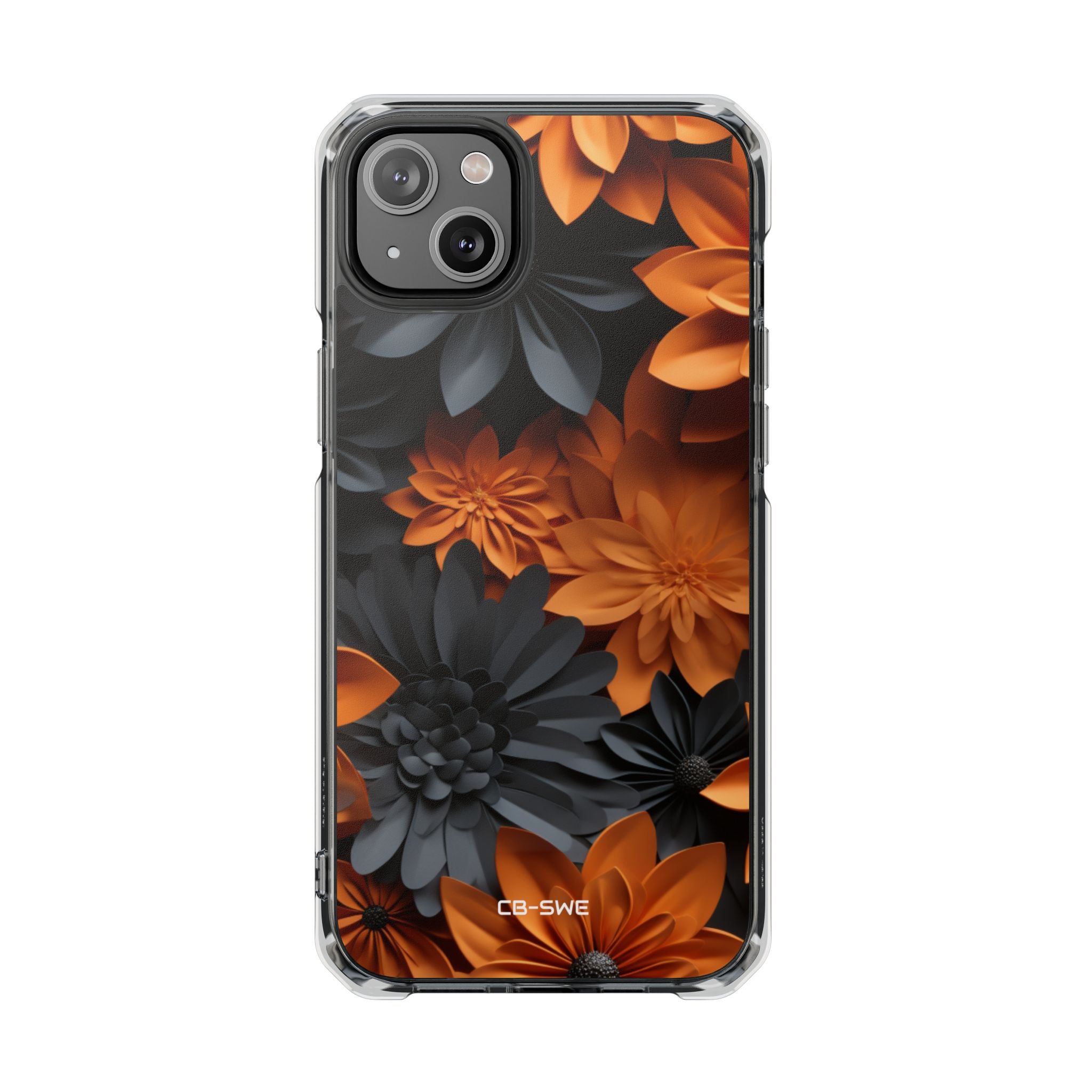 Graphical Orange Florals iPhone Case - Impact