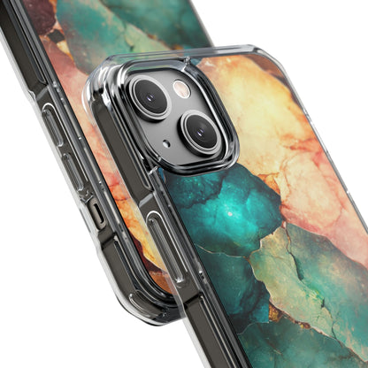 Teal Mosaic Veins iPhone 14 Case - Impact