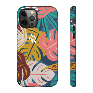 Tropical Leaf Mono - Protective Phone Case