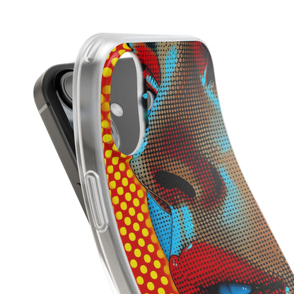 Yellow Red Pop Art Portrait - Flexi iPhone 16 Phone Case