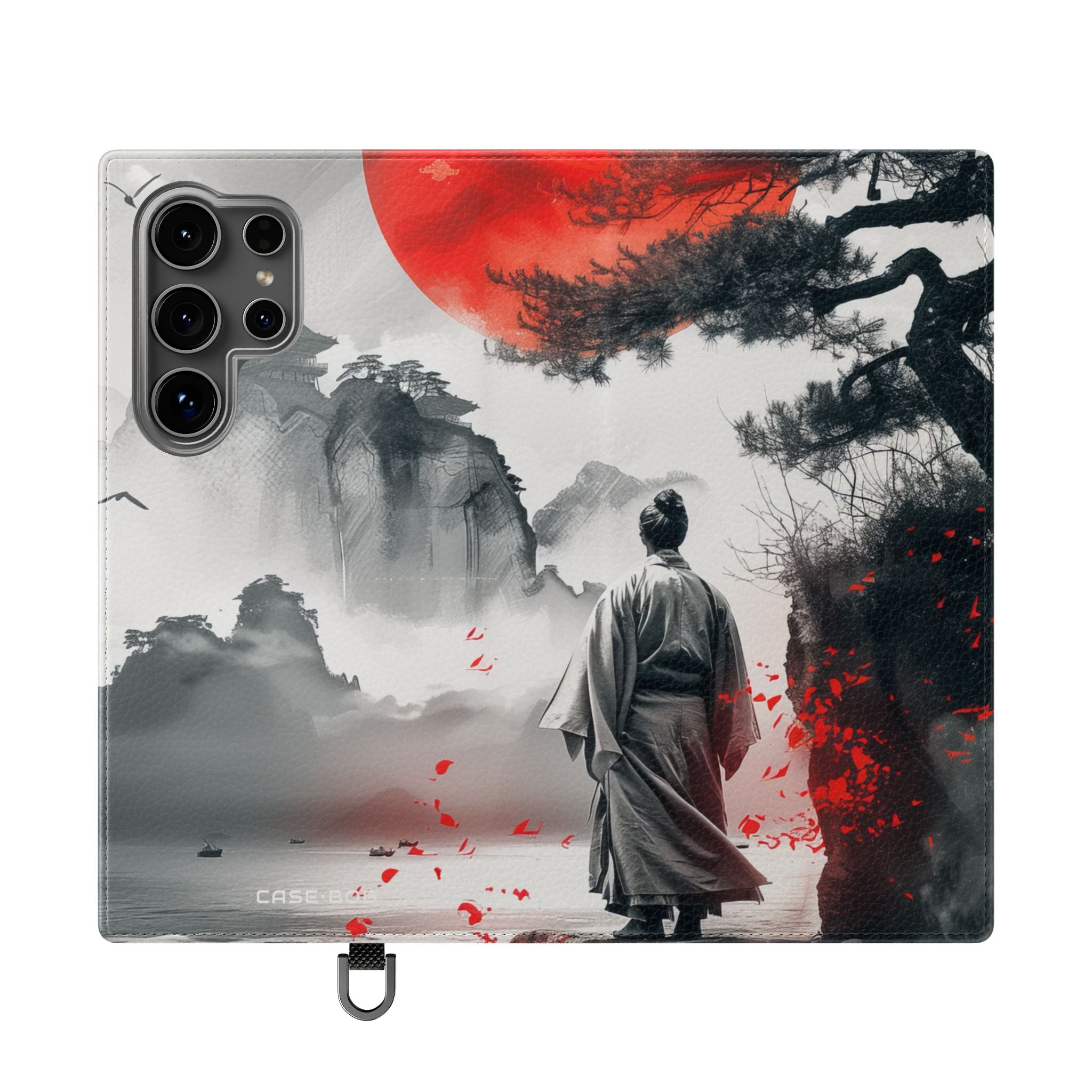 Rode Zon Sereniteit - Samsung S24 Ultra Case - Portemonnee