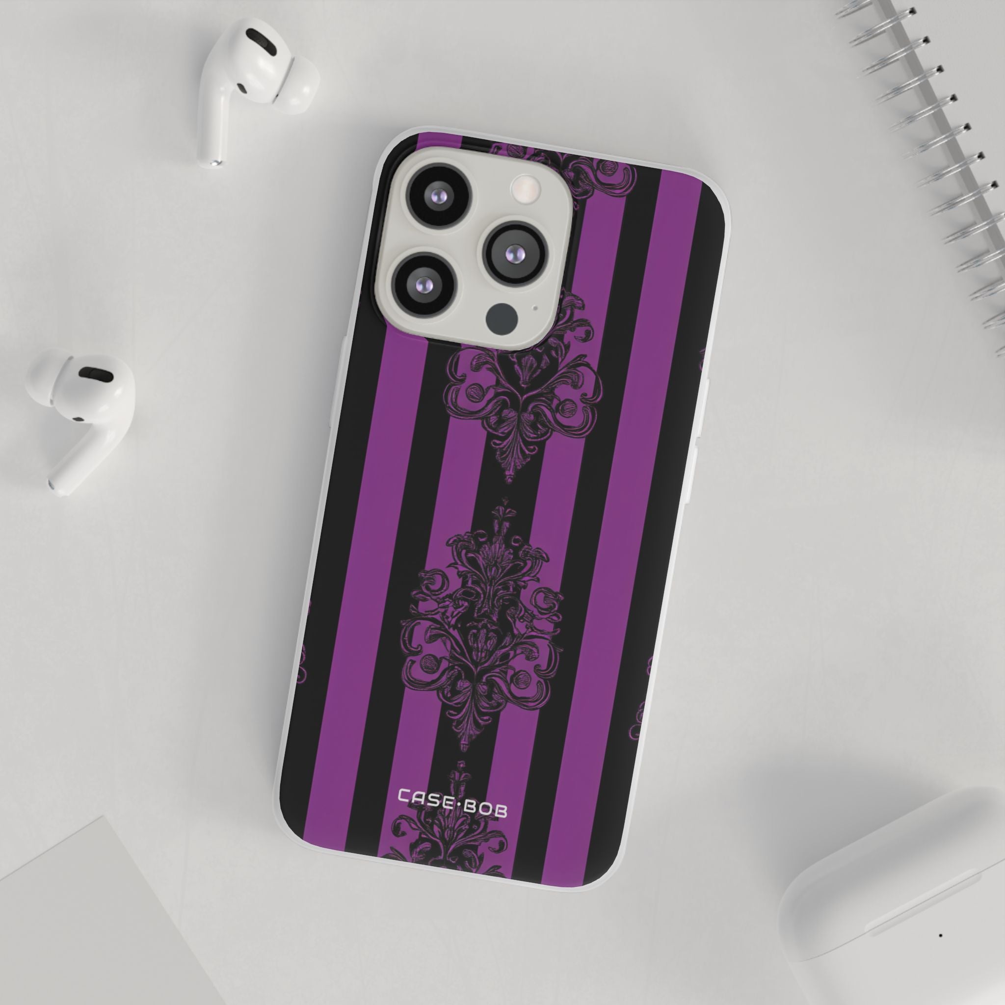 Damask Elegance Purple iPhone 13 Pro - Soft