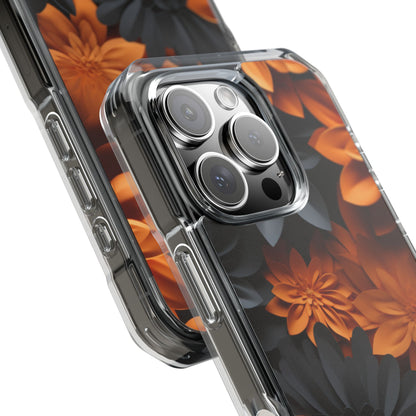Graphical Orange Florals iPhone Case - Impact