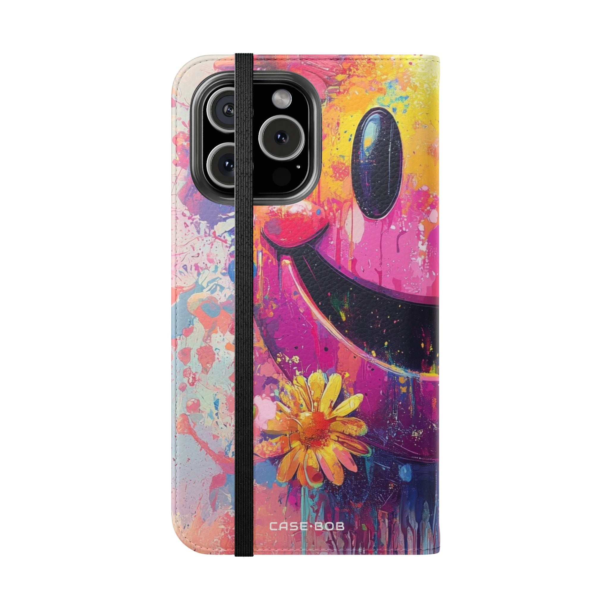 Smiley Bloom Drip - iPhone 16 Max Case - Wallet