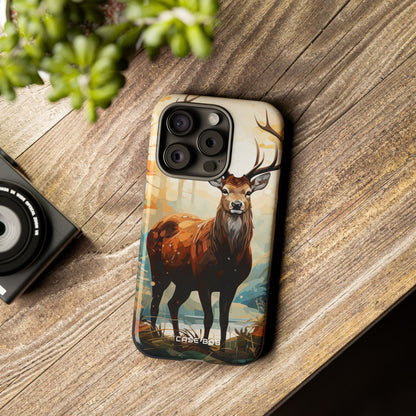 Glowing Stag iPhone 15 Pro Case - Tough