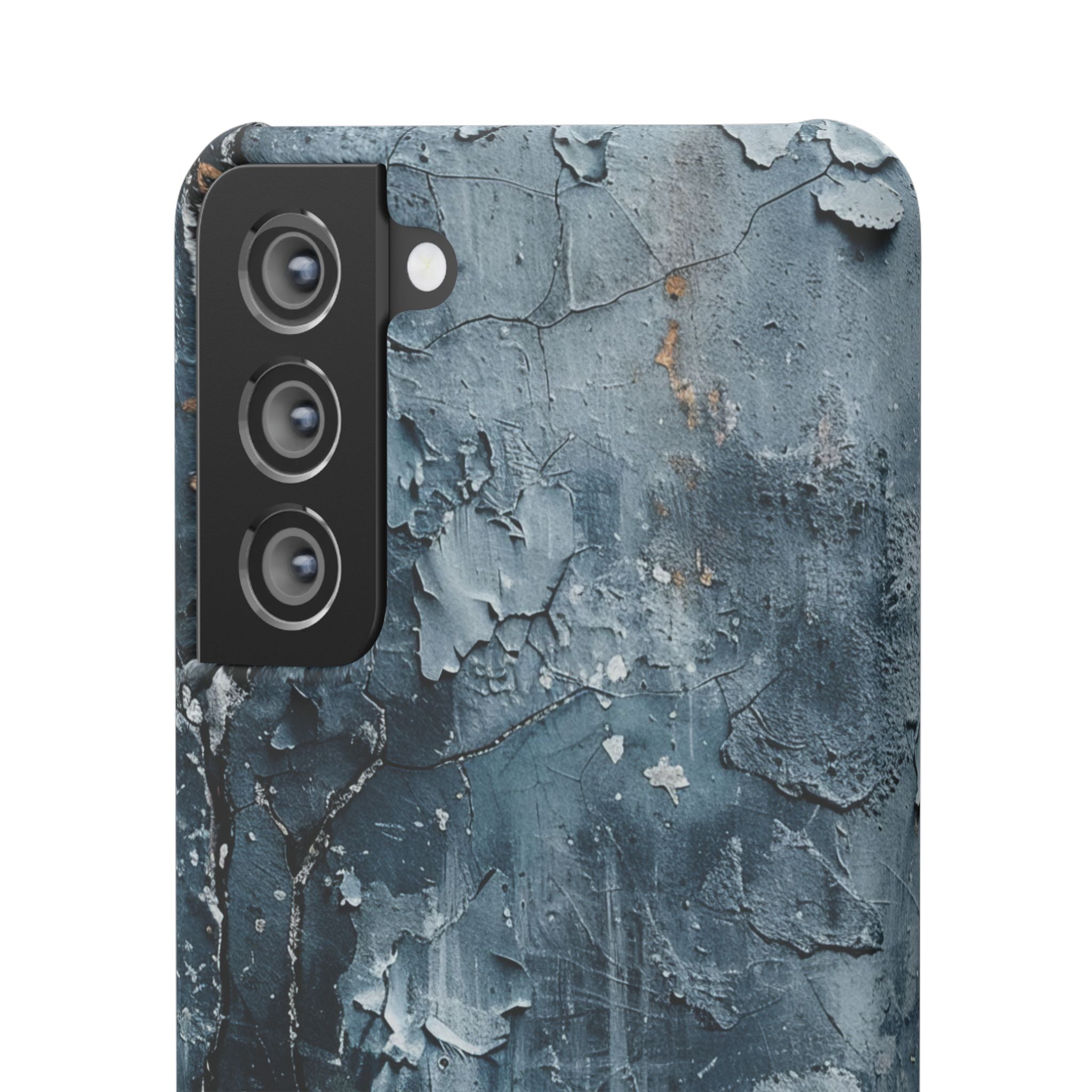 Weathered Blue Tapestry with Cracked Layers Samsung S21 - Slim Phone Case