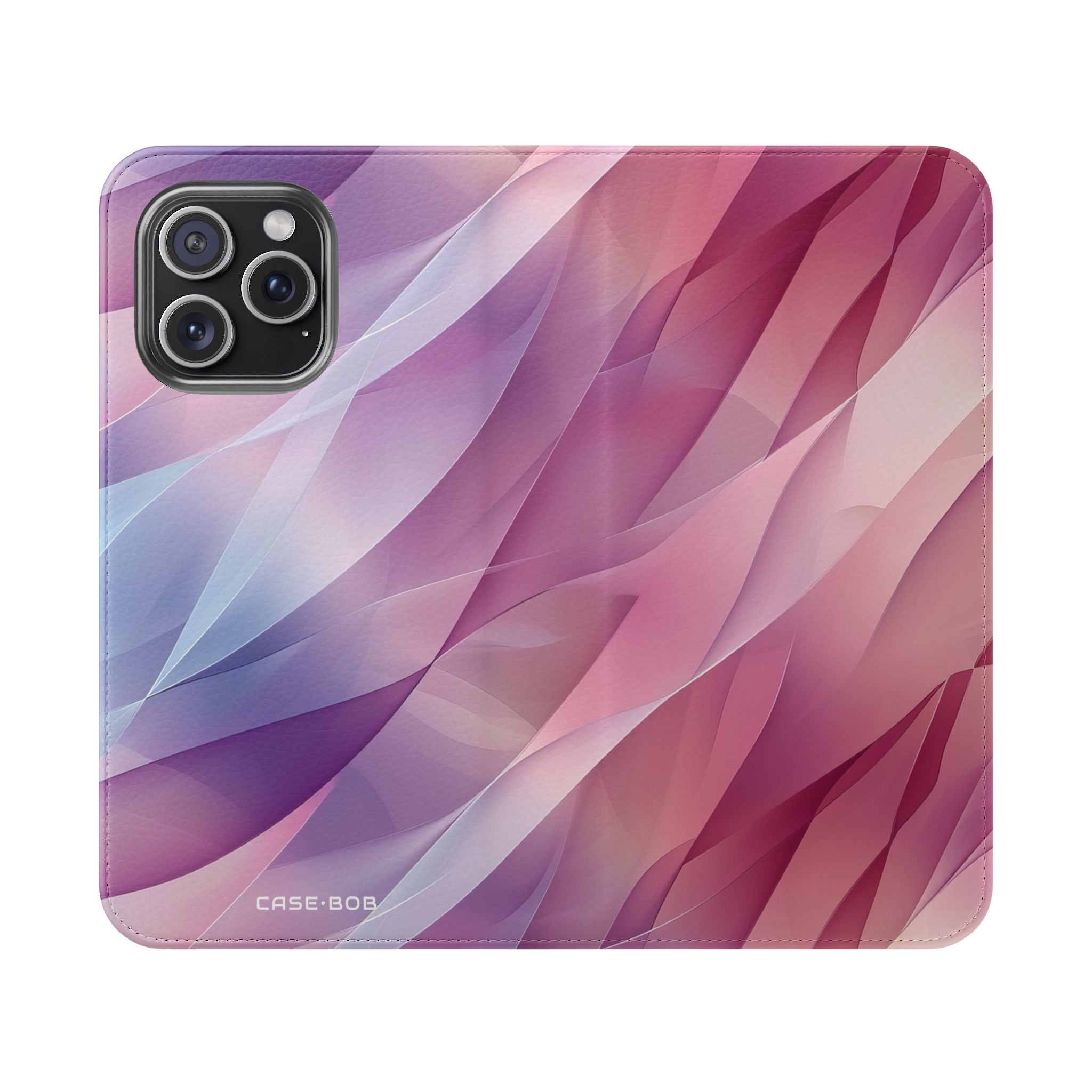 Pink Leafwave - iPhone 15 Pro Max -lompakkokotelo
