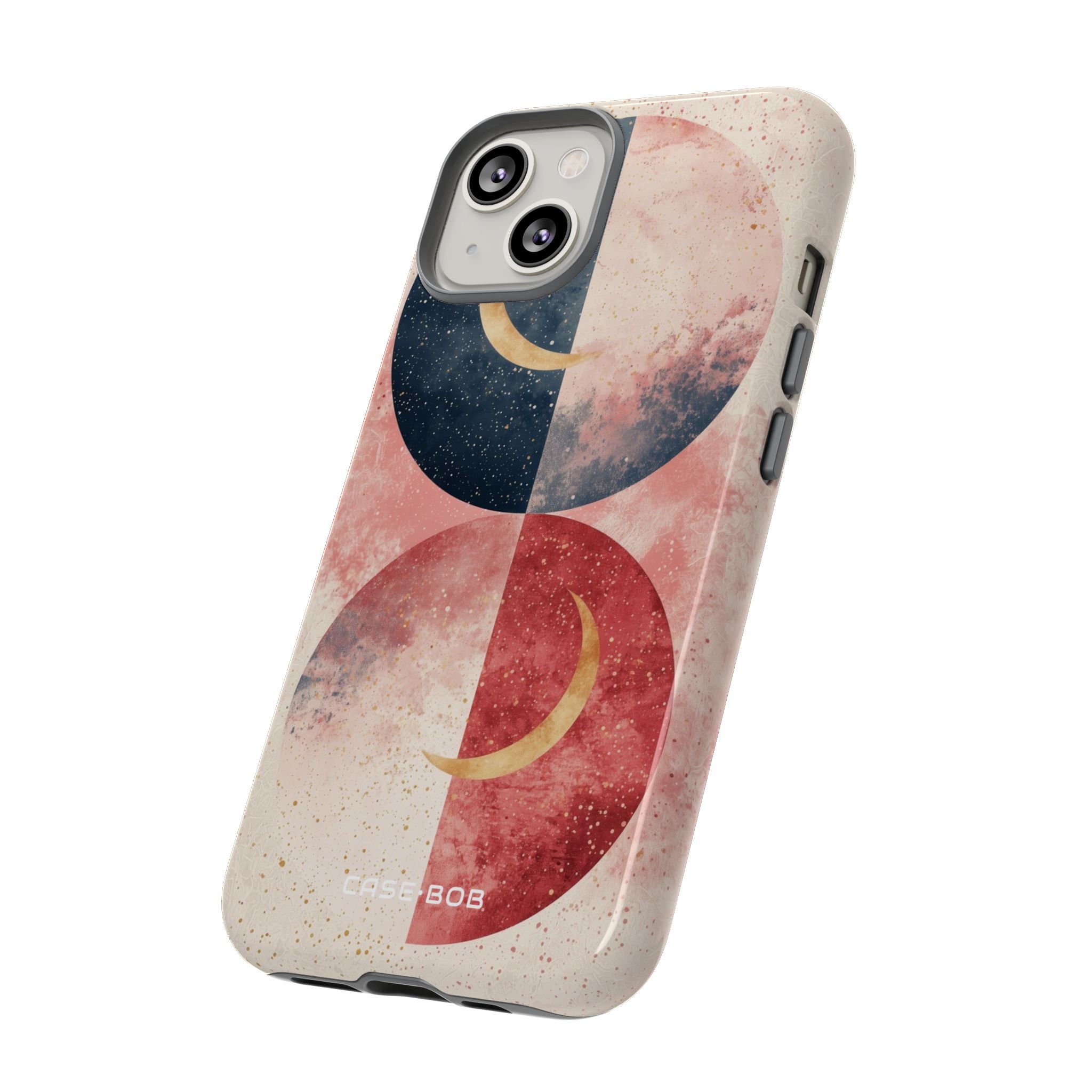 Golden Crescent Circles iPhone 14 Case - Tough