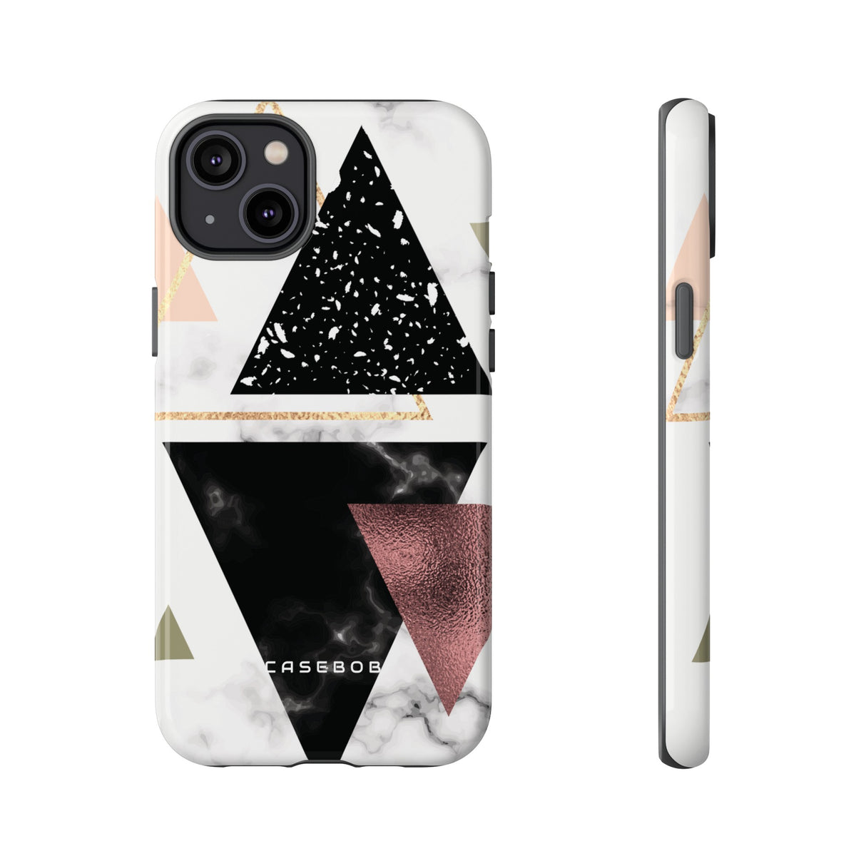 Rose Gold Triangles - Protective Phone Case