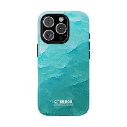 Soothing Aqua Currents iPhone 16 - Tough