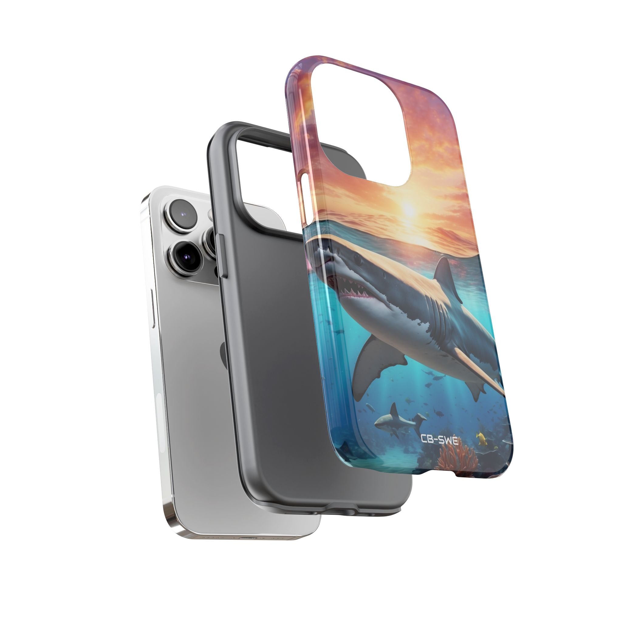 Shark Swims Through - iPhone Case