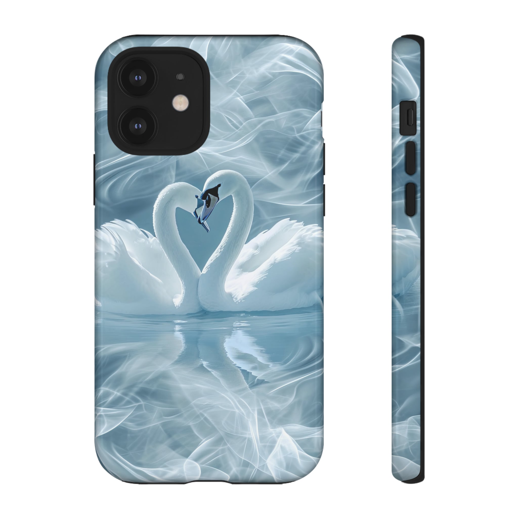 Swan Pair Ribbon Grace - Protective Phone Case