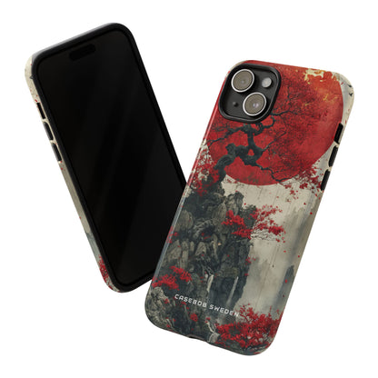 Zen Serenity in Red Harmony iPhone 15 - Tough Phone Case