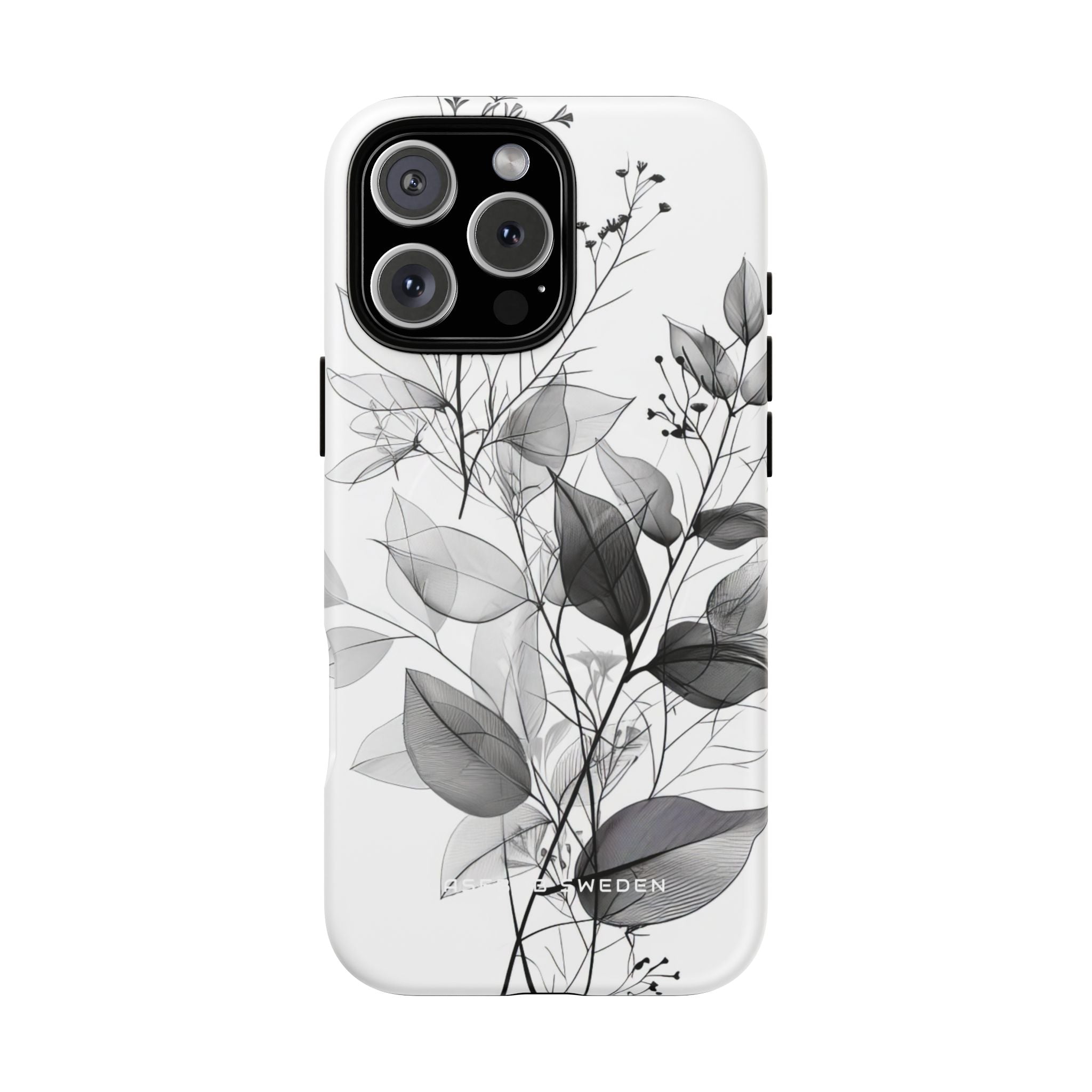 Monochrome Floral Elegance iPhone 16 | Tough+ Phone Case