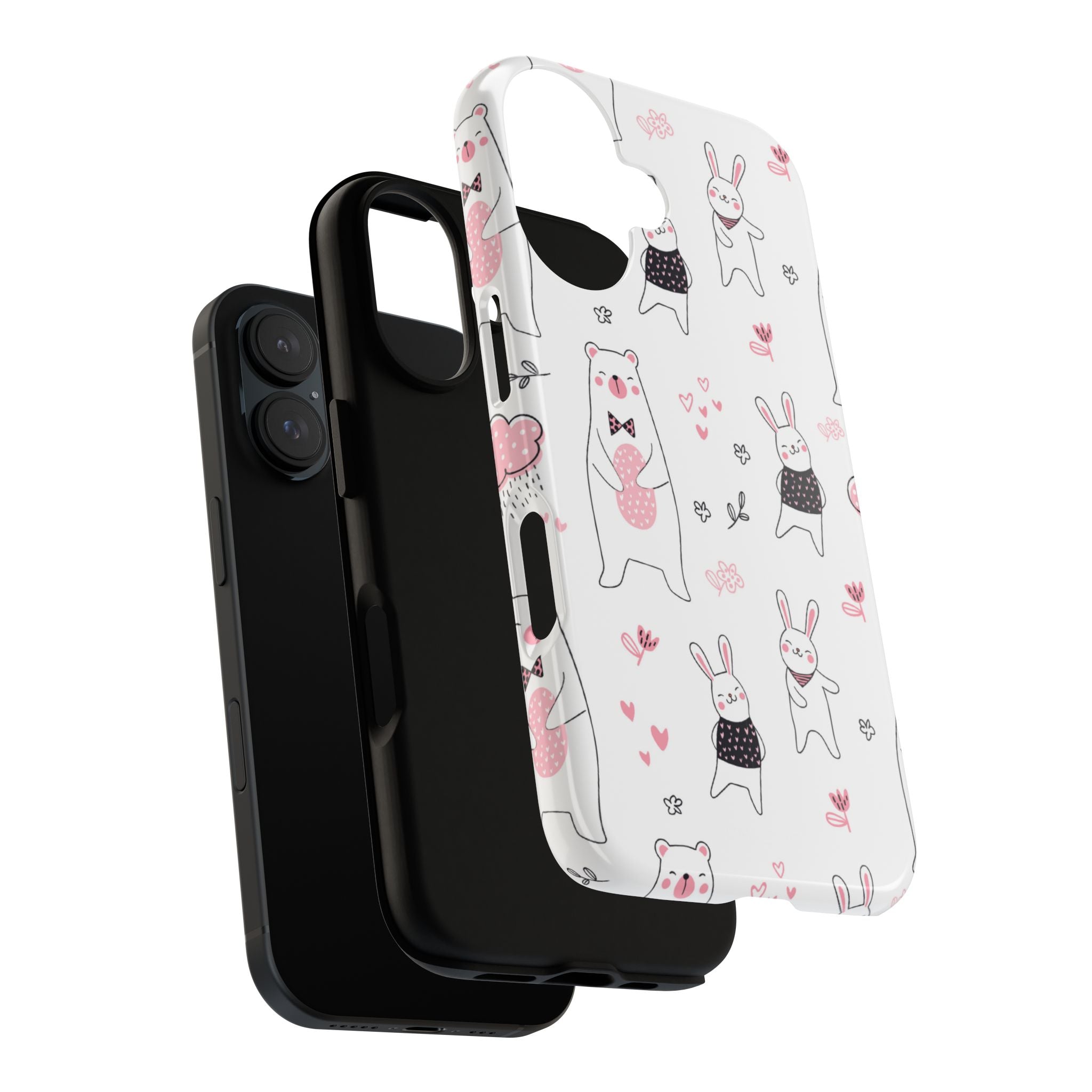 Bears Dance Playfully - iPhone Case
