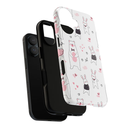 Bears Dance Playfully - iPhone Case