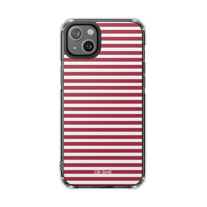 Crimson Stripes Flow iPhone Case - Impact