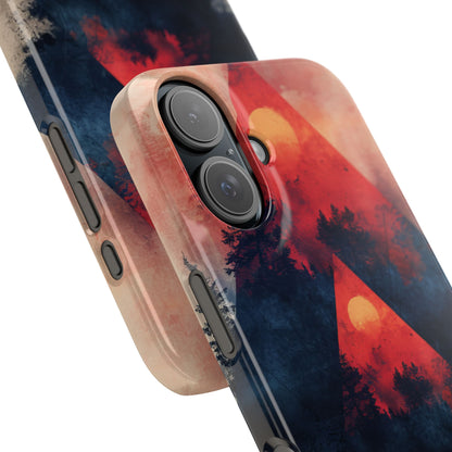 Red Sky Serenity - Slim iPhone 16 Phone Case