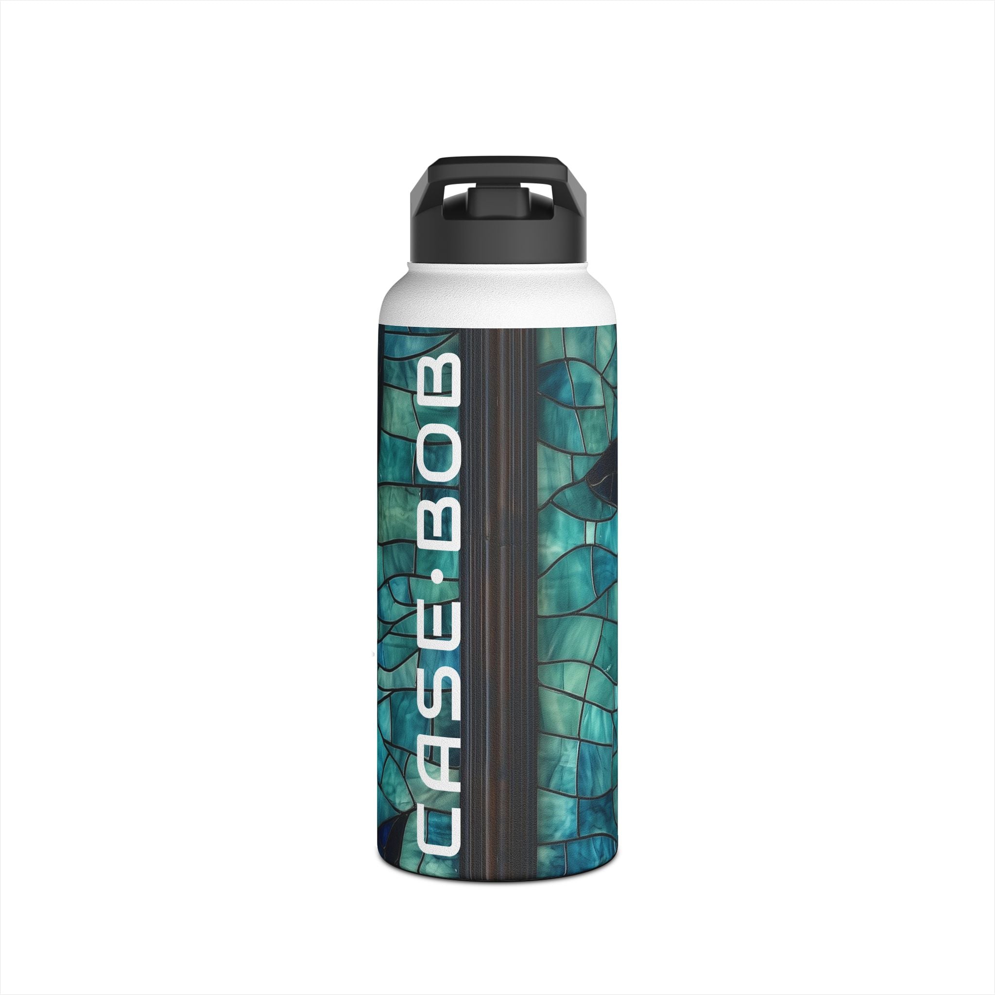 Blue Whale Mosaic - Stainless Steel Water Bottle
